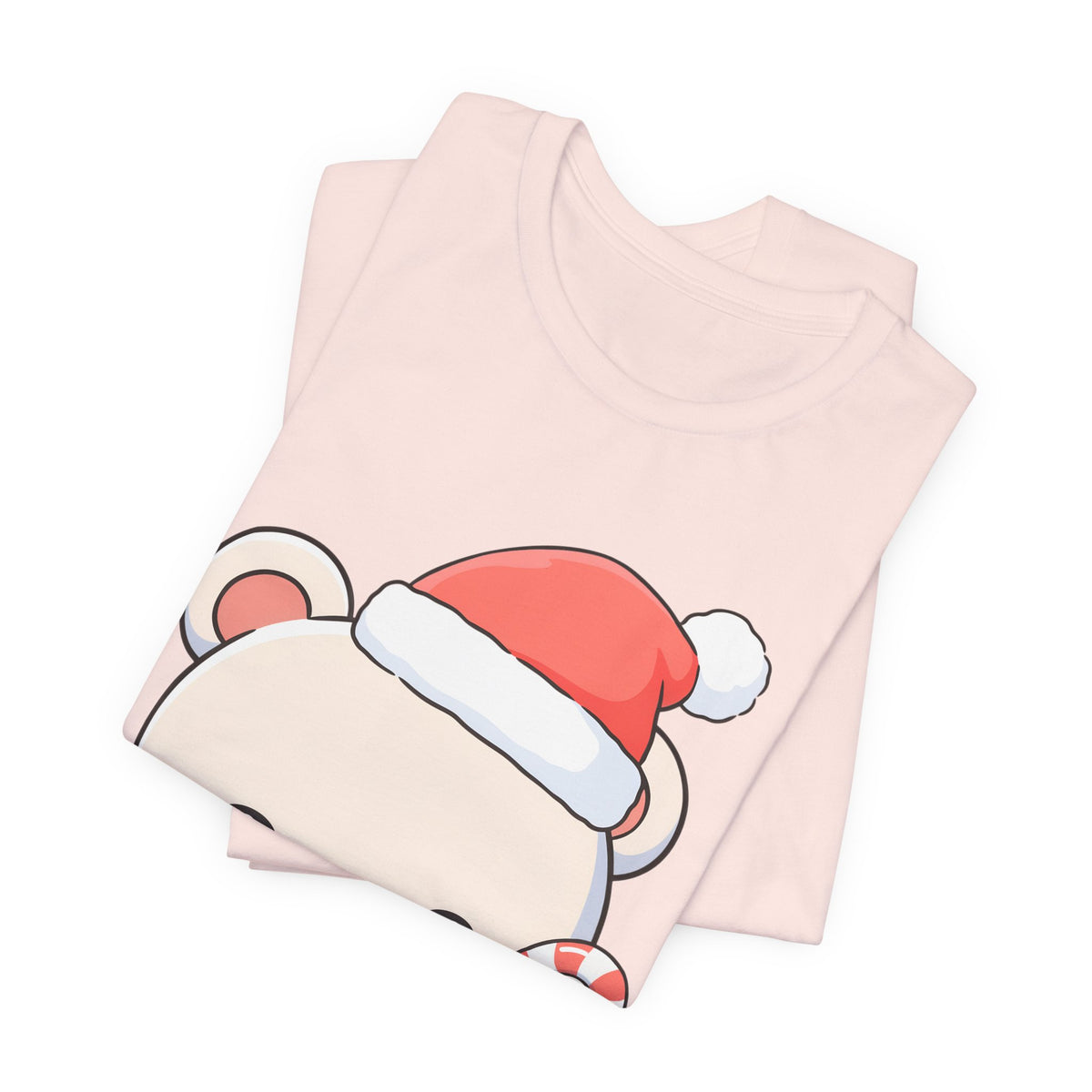 Kawaii Polar Bear Christmas Tee, Cute Holiday Gift