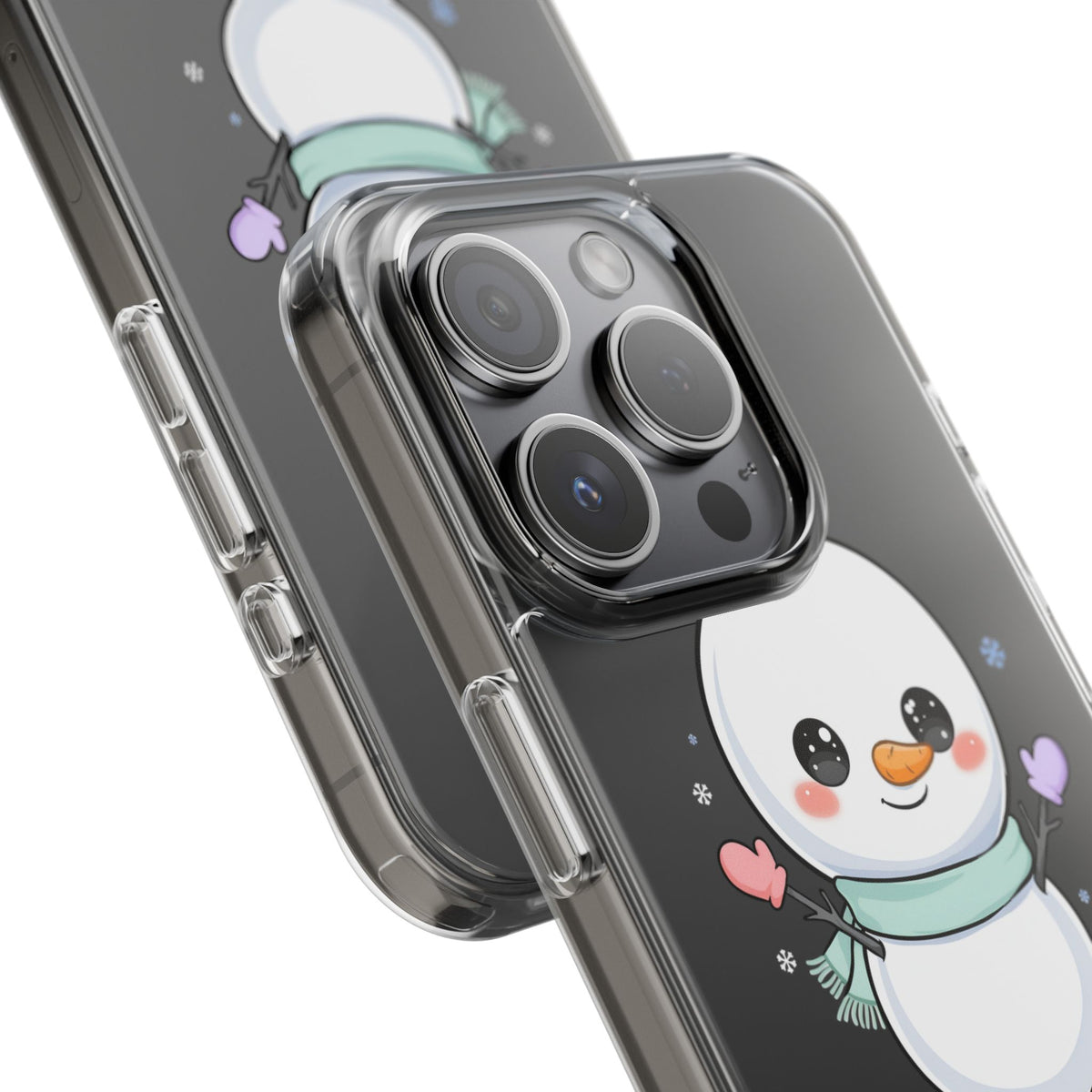 Kawaii Snowman Clear Impact-Resistant Case