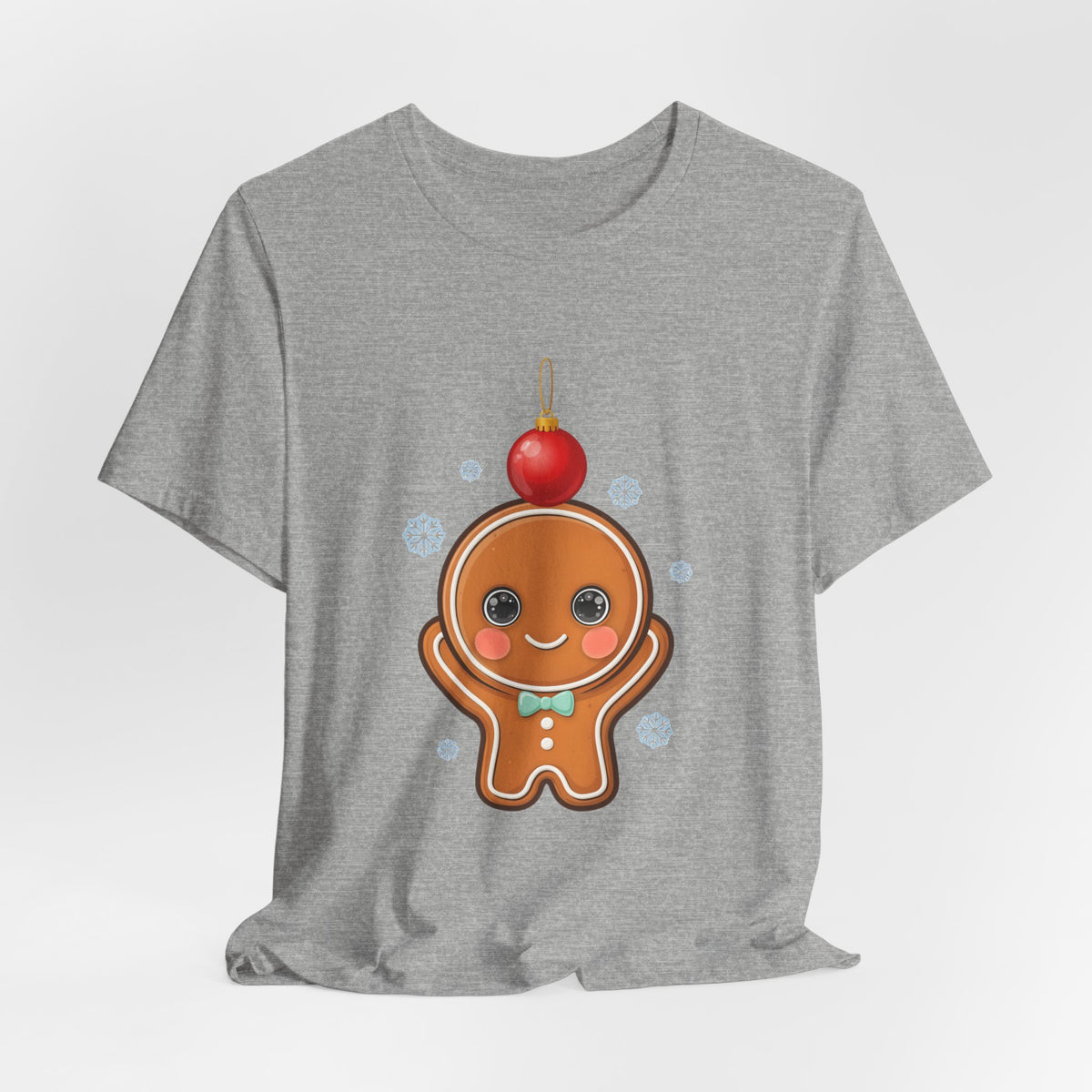 Kawaii Gingerbread Christmas Tee, Cute Holiday Unisex Shirt