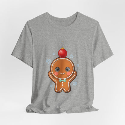 Kawaii Gingerbread Christmas Tee, Cute Holiday Unisex Shirt