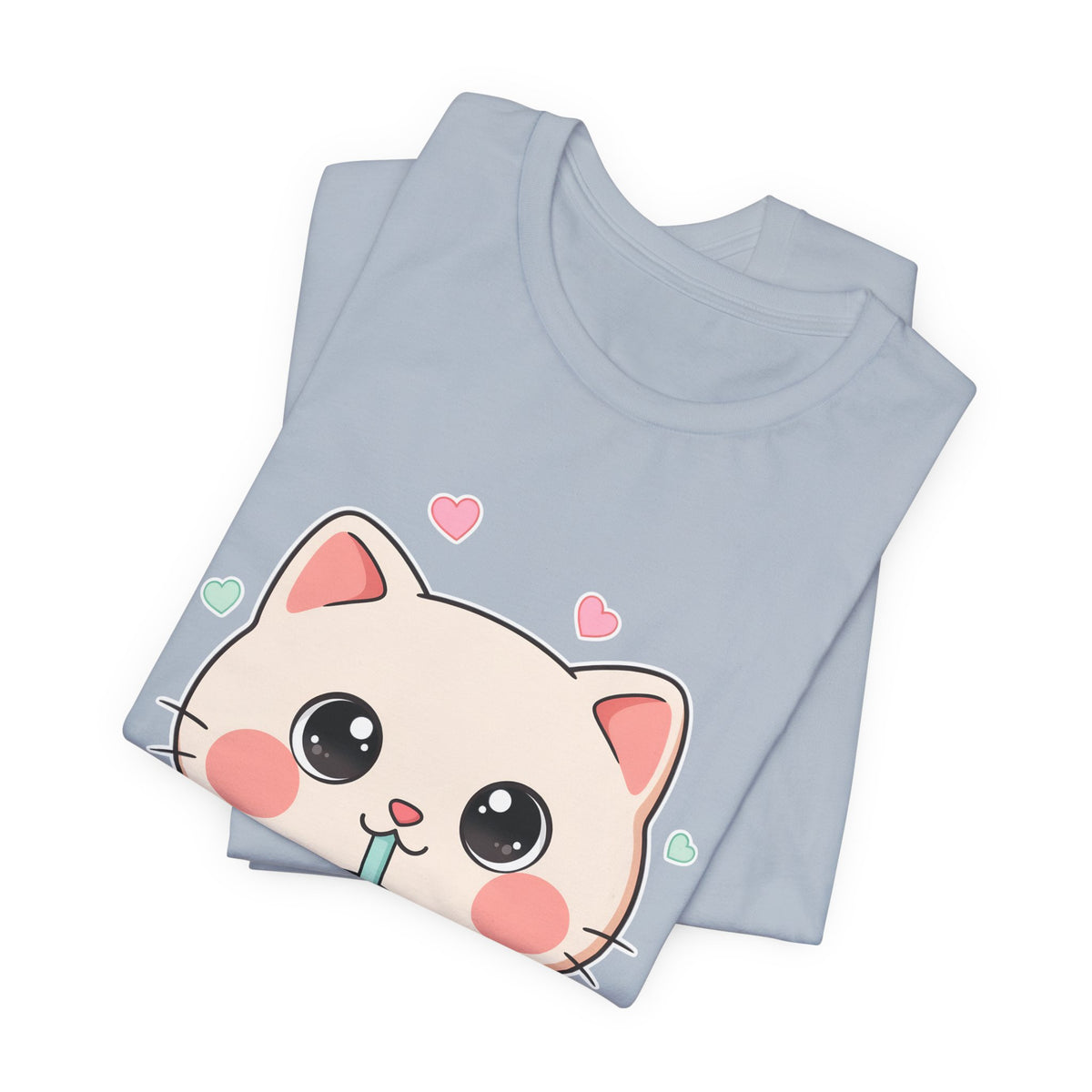 Kawaii Bubble Tea Cat T-Shirt for Cat and Boba Lovers