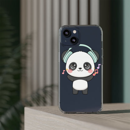 Kawaii Panda Phone Case with Headphones