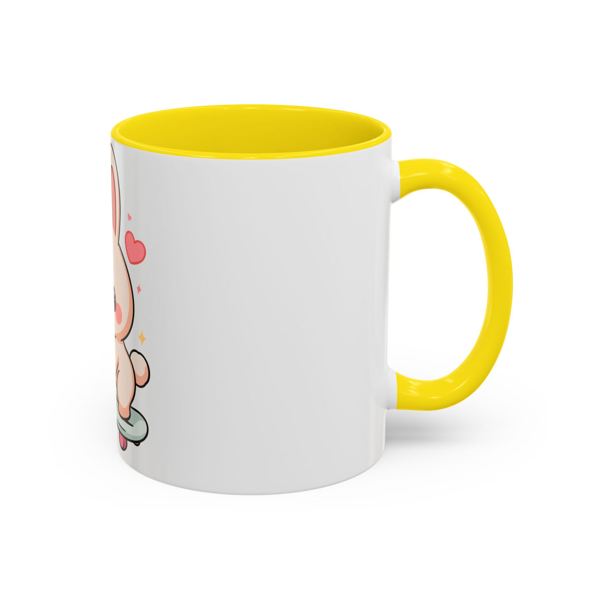 Kawaii Bunny Skateboard Mug – Cute Accent Coffee Mug