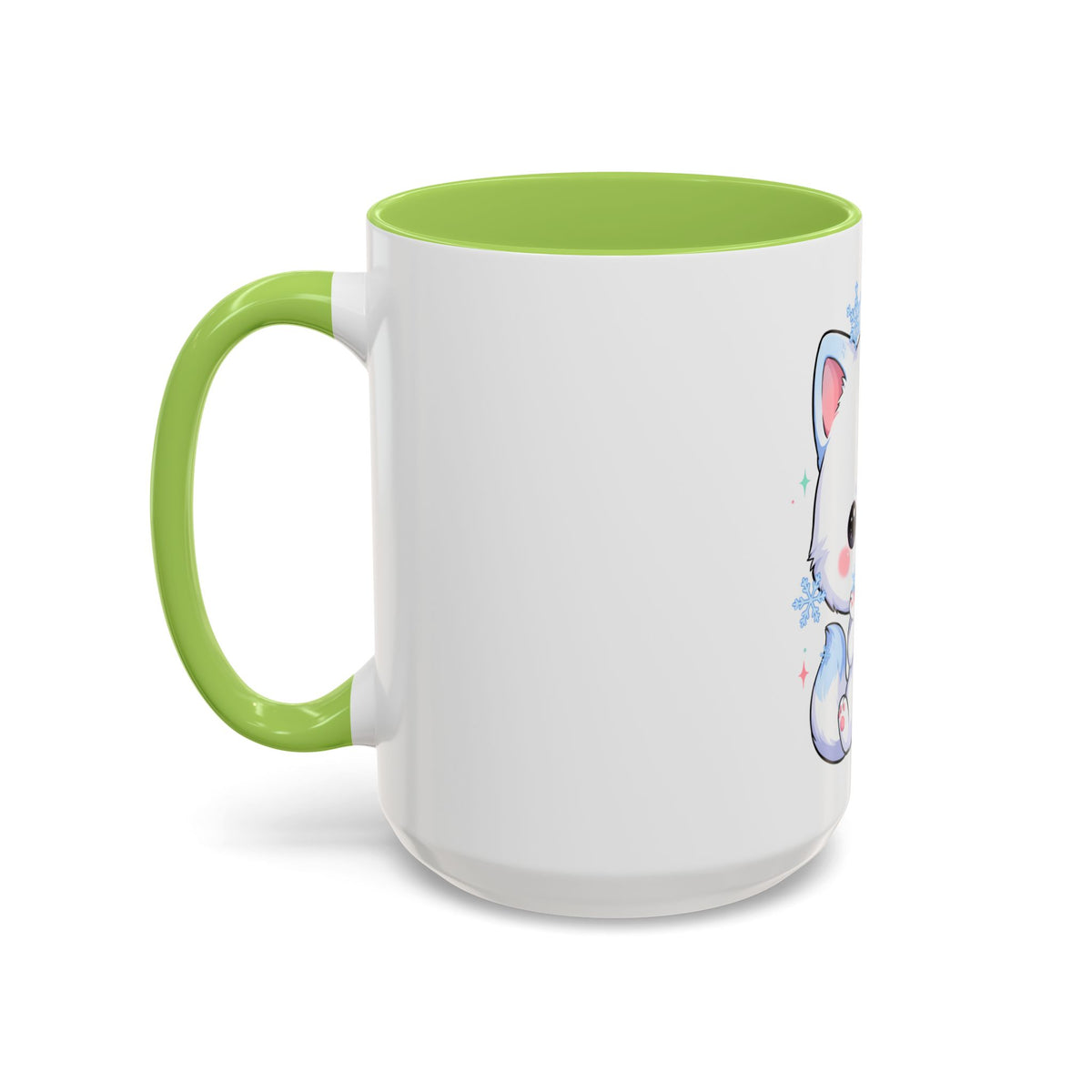 Kawaii Arctic Fox Accent Coffee Mug for Cozy Mornings