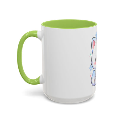 Kawaii Arctic Fox Accent Coffee Mug for Cozy Mornings