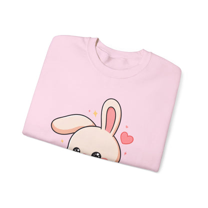 Kawaii Bunny Skateboard Sweatshirt, Cute Chibi Rabbit