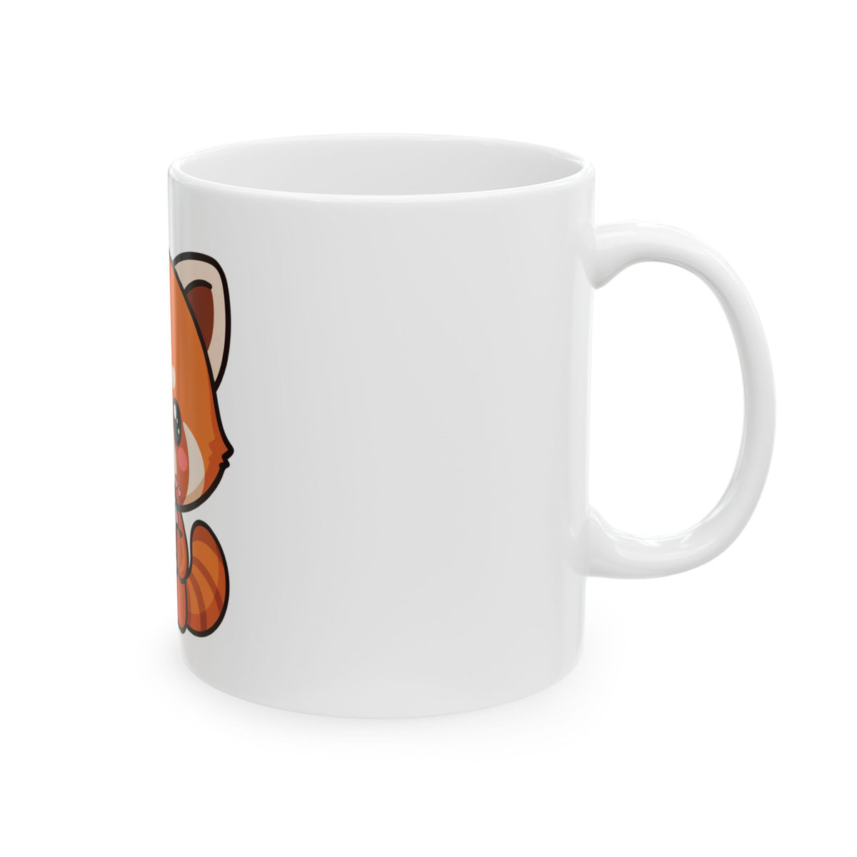 Red Panda Donut Mug, Cute Kawaii Ceramic Coffee Cup