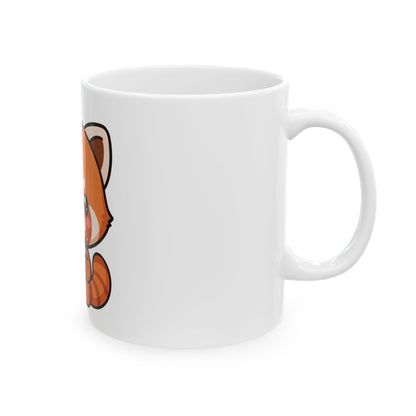 Red Panda Donut Mug, Cute Kawaii Ceramic Coffee Cup