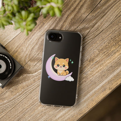 Kawaii Shiba Inu Phone Case – Crescent Moon Cutie