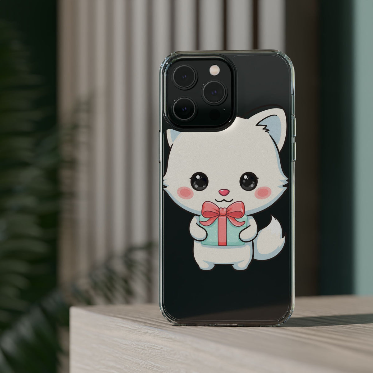 Kawaii Arctic Fox Phone Case with Gift