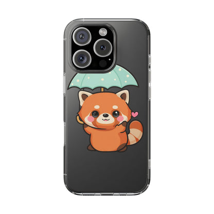 Kawaii Red Panda Clear Impact-Resistant Case