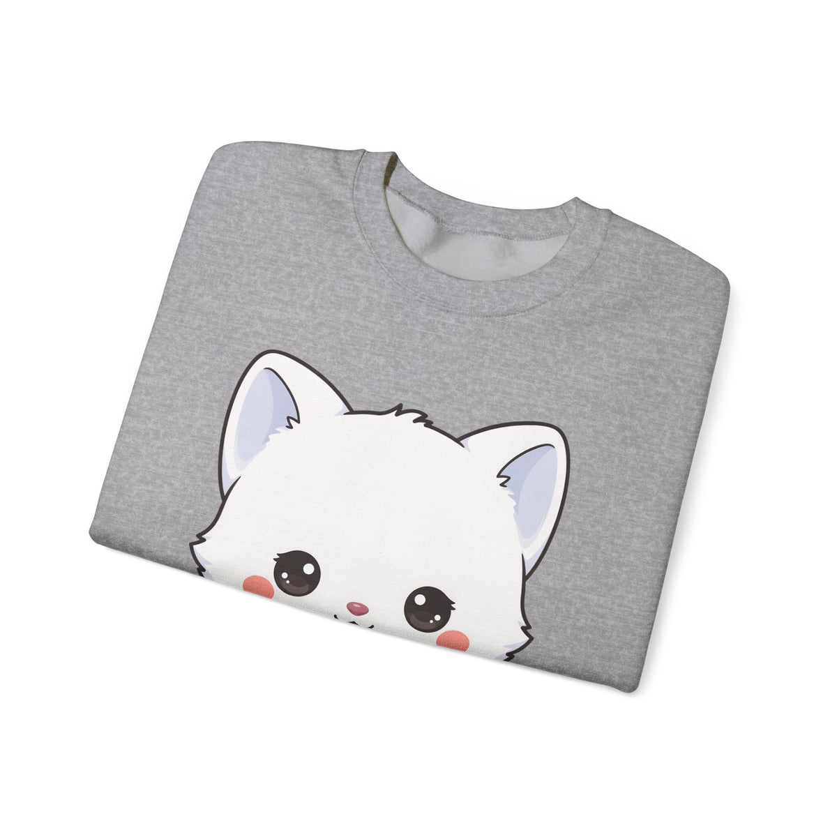 Christmas Cookie Fox Sweatshirt, Kawaii Arctic Fox Crewneck
