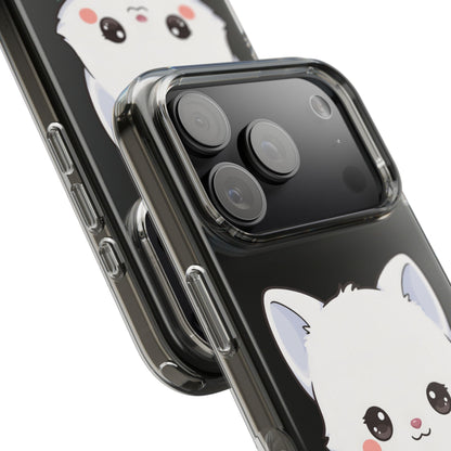 Christmas Fox Clear Phone Case, Kawaii Cookie Baker