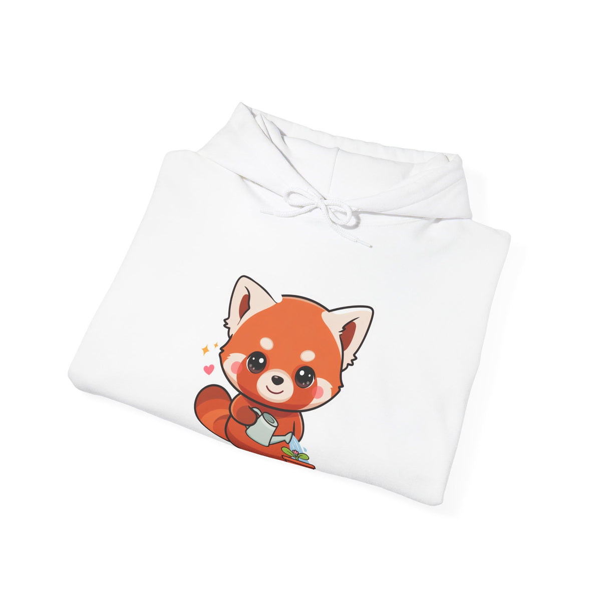 Kawaii Red Panda Hoodie for Cozy Plant Care Days