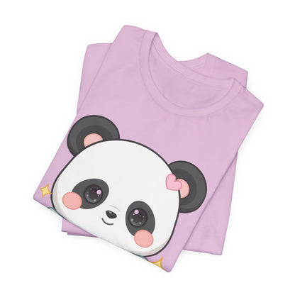 Kawaii Panda T-Shirt, Cozy Blanket Chibi Animal Tee