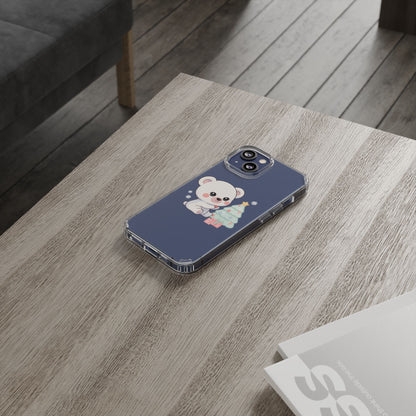 Christmas Polar Bear Phone Case, Kawaii Holiday Accessory