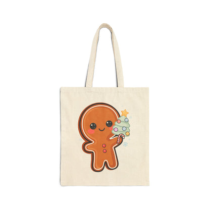 Kawaii Gingerbread Christmas Tote Bag for Holiday Cheer