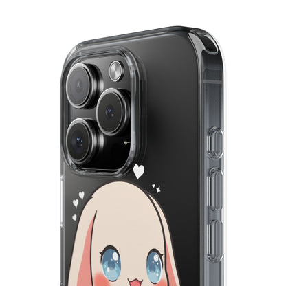 Kawaii Bunny Sushi Phone Case, Clear Impact-Resistant