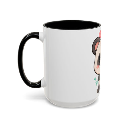 Kawaii Panda Coffee Mug, Cute Sushi Lover Accent Mug