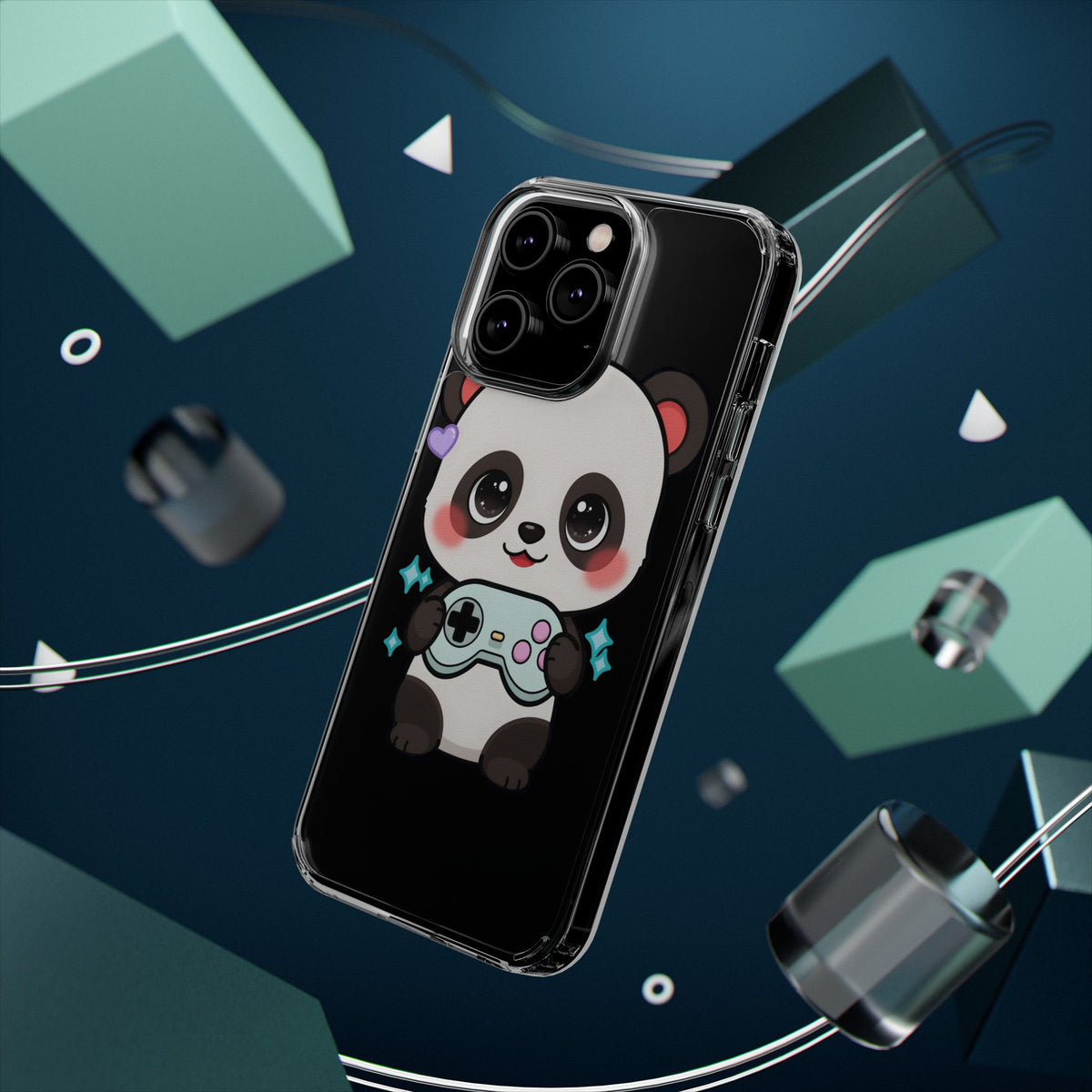 Gamer Panda Clear Impact-Resistant Phone Case