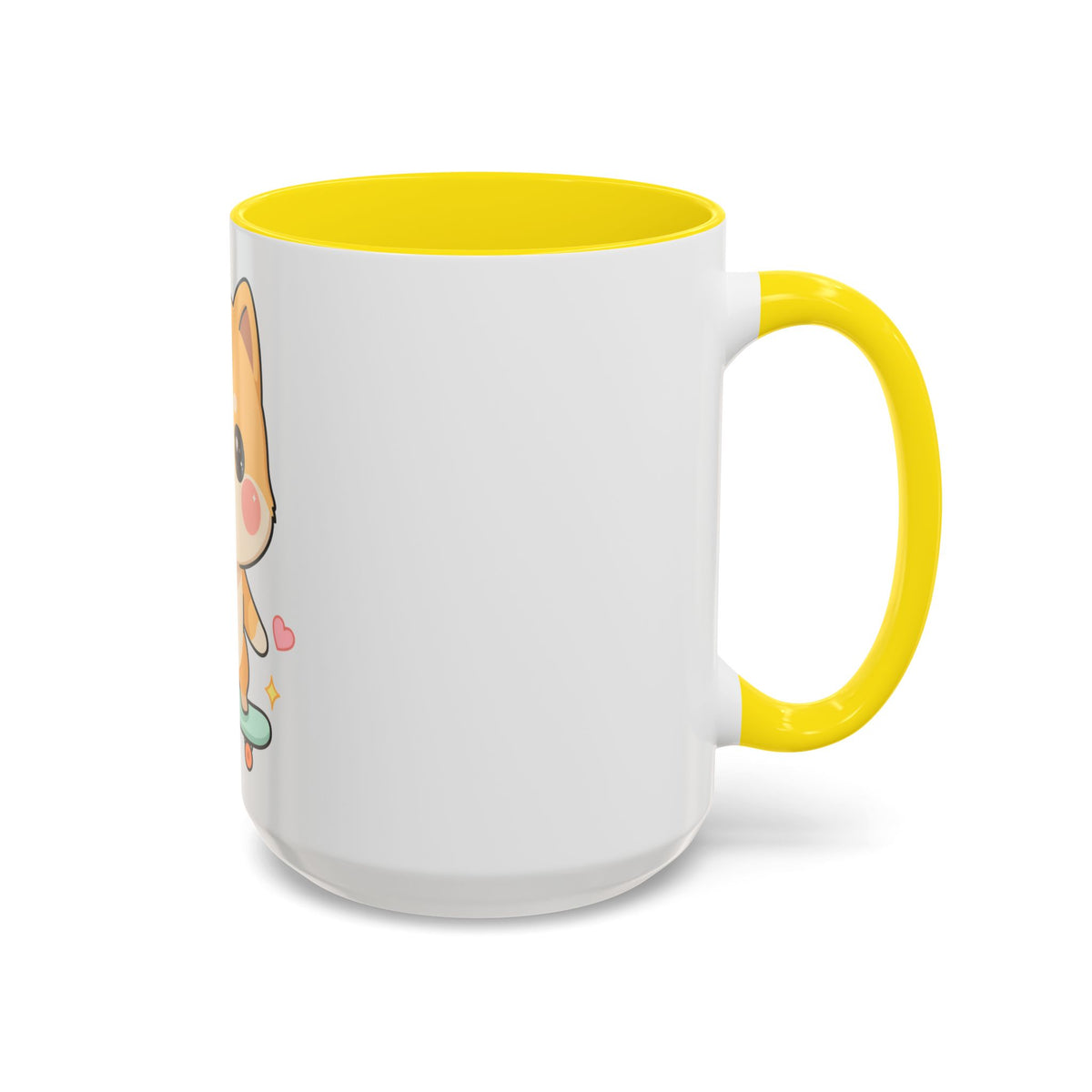 Kawaii Shiba Inu Skateboard Mug, Cute Accent Coffee Mug