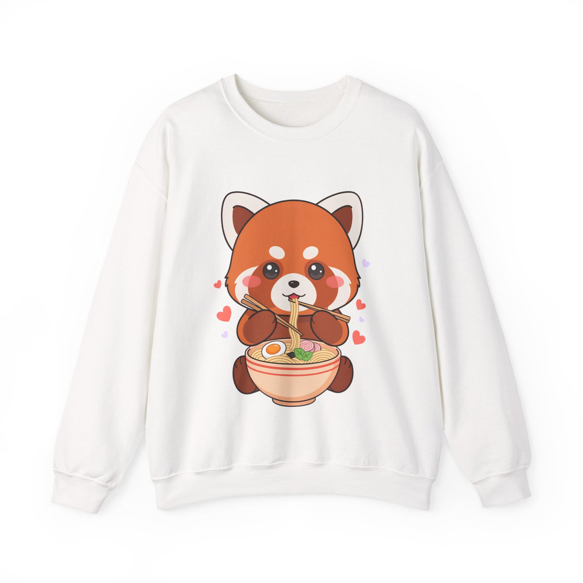 Kawaii Red Panda Ramen Sweatshirt for Cozy Foodie Days