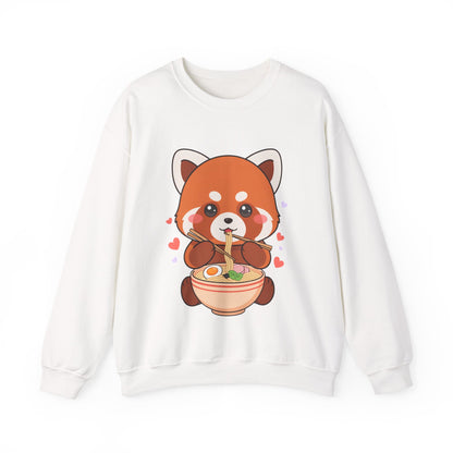 Kawaii Red Panda Ramen Sweatshirt for Cozy Foodie Days