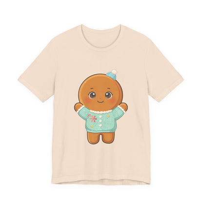 Kawaii Gingerbread Man Christmas Tee for Holiday Cheer