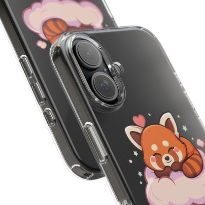 Cute Red Panda Phone Case, Dreamy Kawaii Cloud Art