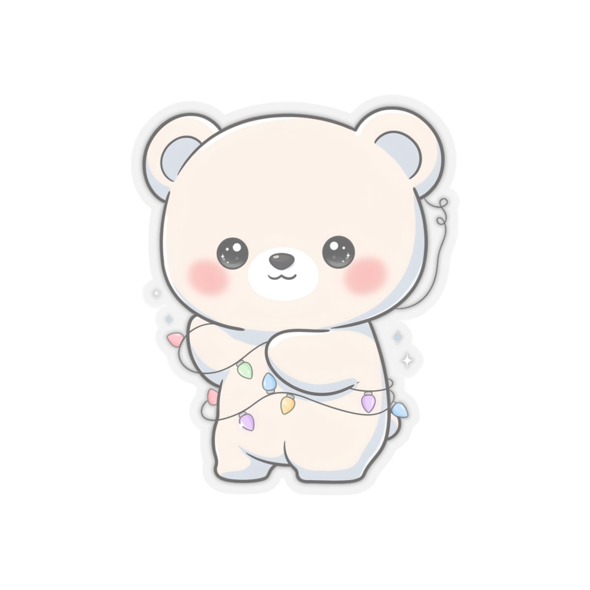 Kawaii Polar Bear Sticker for Cozy Desk Decor