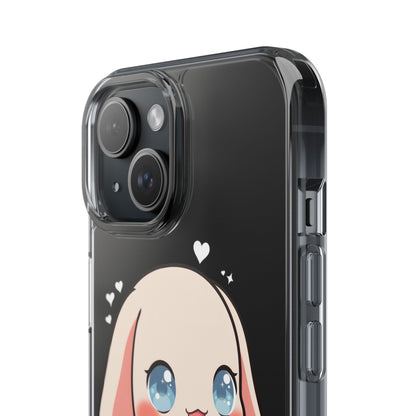 Kawaii Bunny Sushi Phone Case, Clear Impact-Resistant