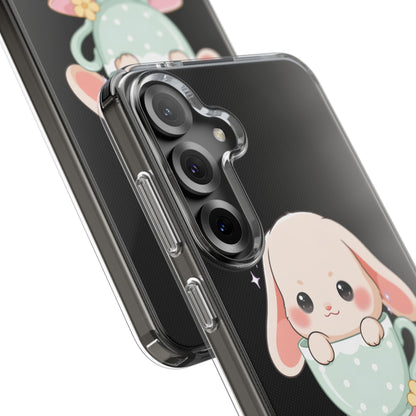 Kawaii Bunny Phone Case, Cute Teacup Rabbit