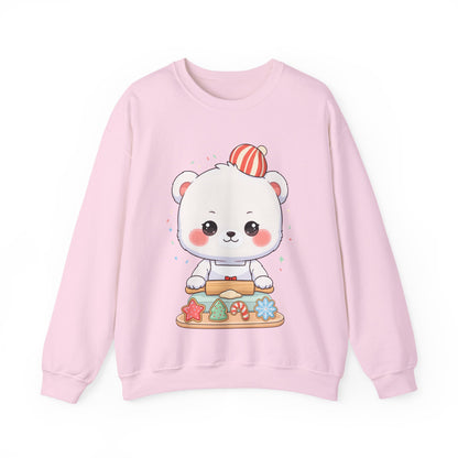 Christmas Cookie Bear Sweatshirt, Cute Holiday Baker Gift