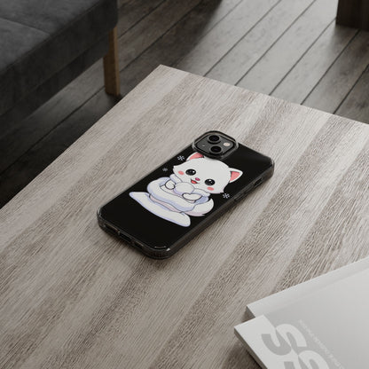 Kawaii Arctic Fox Phone Case, Cute Snow Day Gift