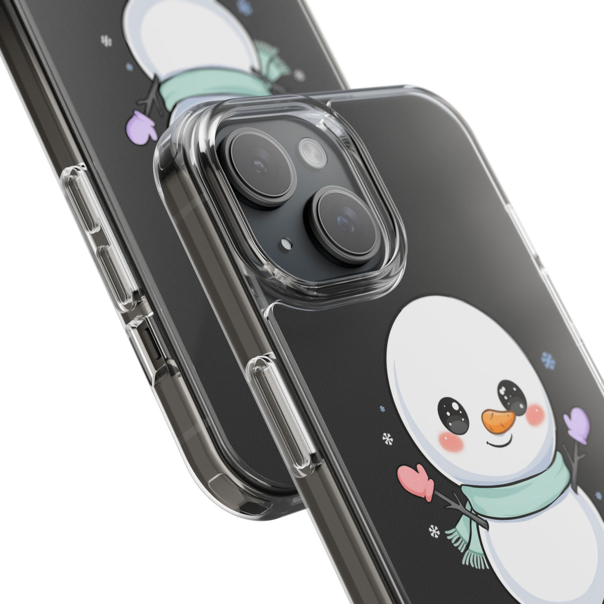 Kawaii Snowman Clear Impact-Resistant Case