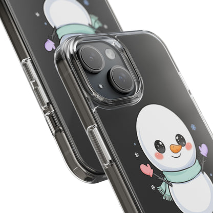 Kawaii Snowman Clear Impact-Resistant Case