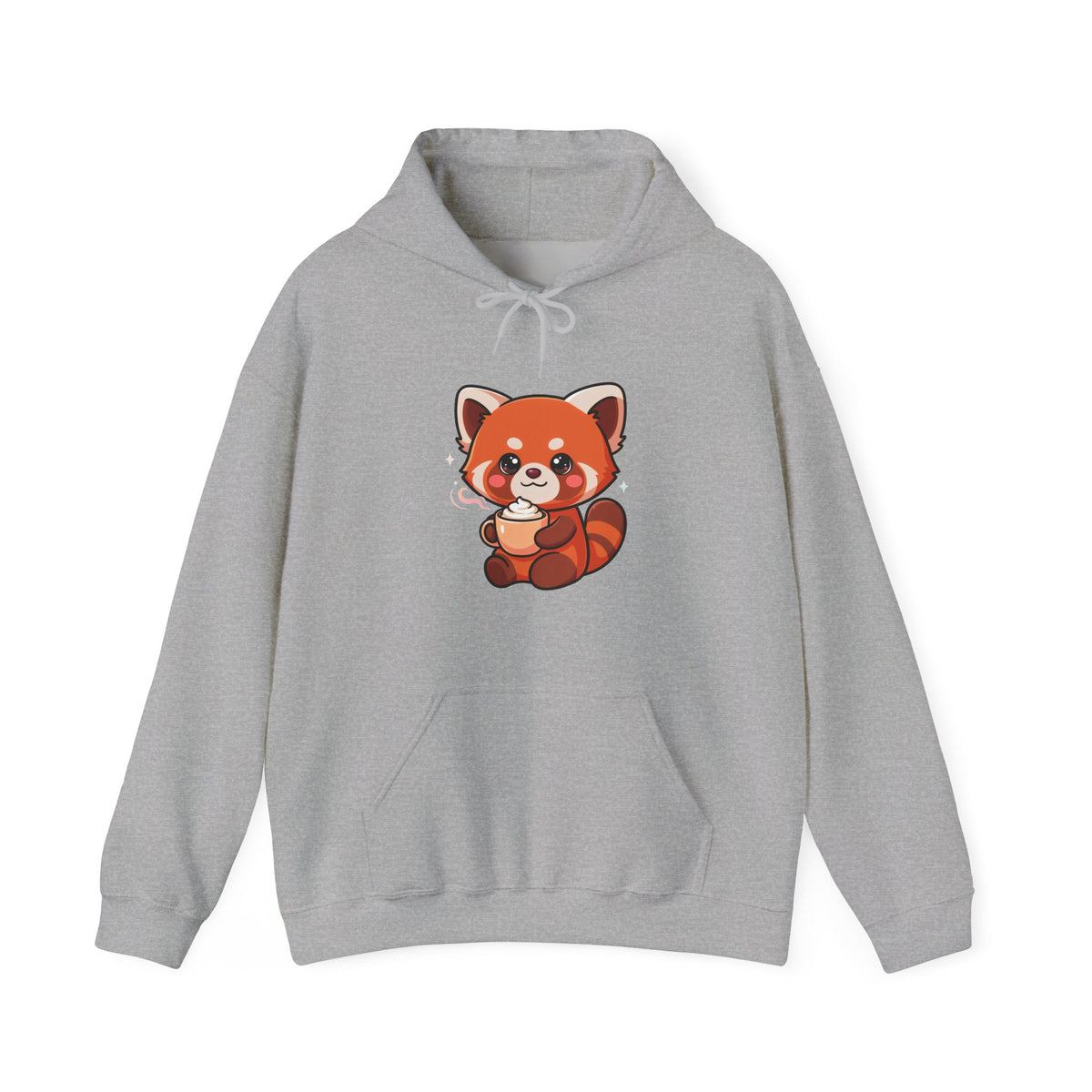 Red Panda Latte Hoodie – Cute Kawaii Coffee Sweatshirt