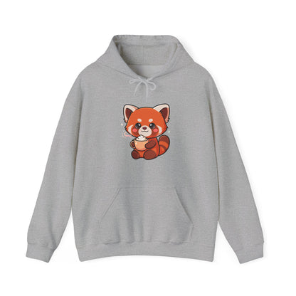 Red Panda Latte Hoodie – Cute Kawaii Coffee Sweatshirt