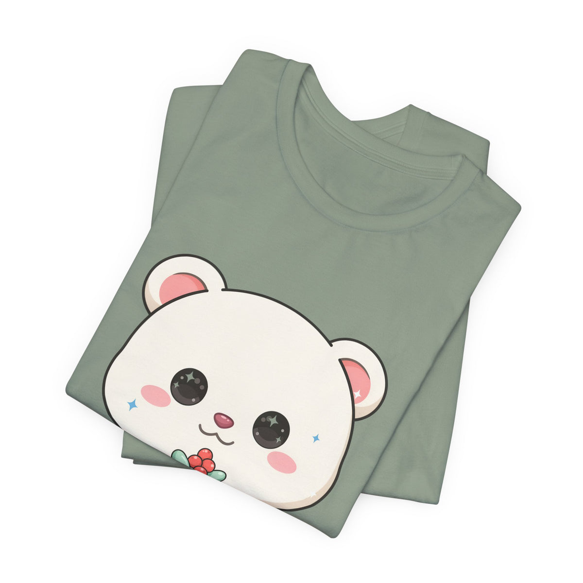 Kawaii Polar Bear Christmas T-Shirt for Cute Holiday Fans