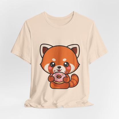 Red Panda Donut T-Shirt, Cute Kawaii Animal Tee