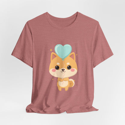 Kawaii Shiba Inu T-Shirt, Cute Balloon Dog Gift