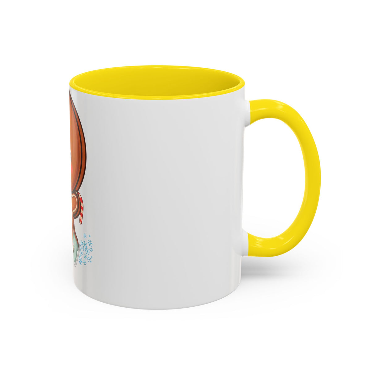 Gingerbread Man Ice Skating Accent Coffee Mug