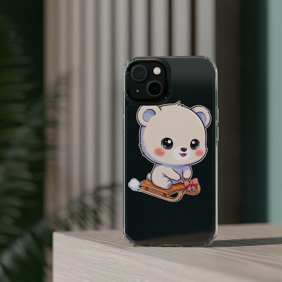 Kawaii Polar Bear Phone Case, Cute Winter Gift