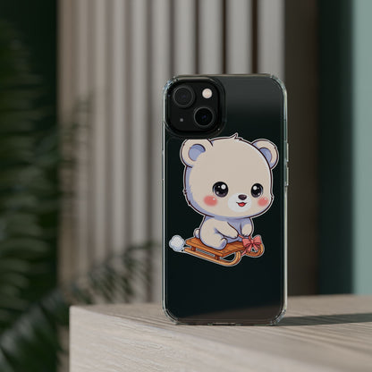 Kawaii Polar Bear Phone Case, Cute Winter Gift