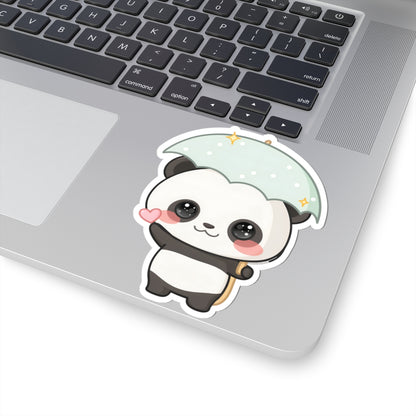 Kawaii Panda Umbrella Sticker for Cute Rainy Day Decor