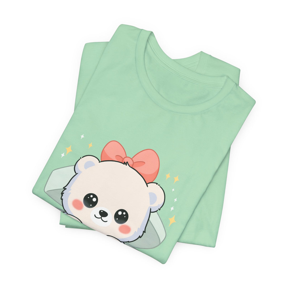 Kawaii Polar Bear Tee, Cute Gift Box Cub Unisex Shirt