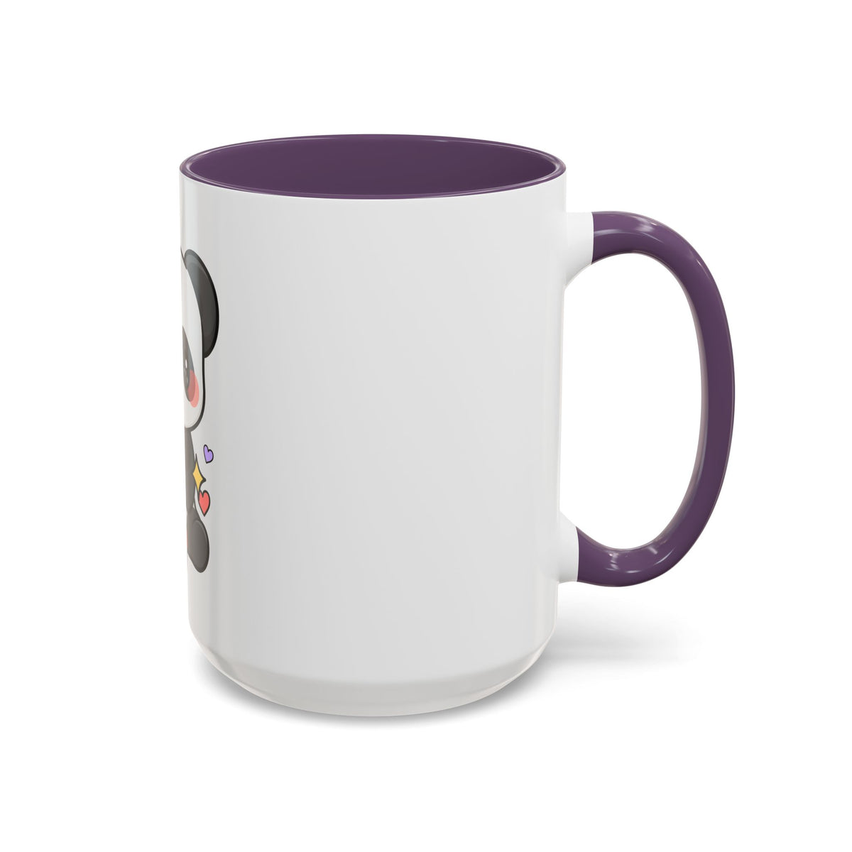 Kawaii Panda Accent Coffee Mug, Cute Plant Lover Gift