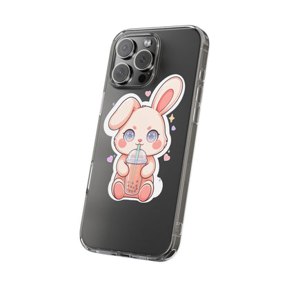 Kawaii Bunny Bubble Tea Phone Case for Boba Lovers
