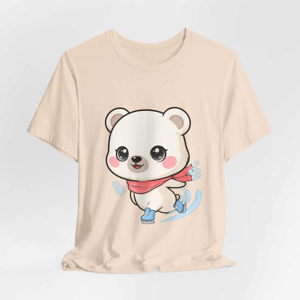 Kawaii Ice Skating Polar Bear Tee for Winter Gift Giving