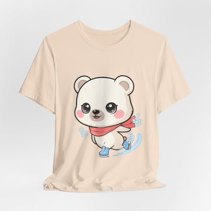 Kawaii Ice Skating Polar Bear Tee for Winter Gift Giving